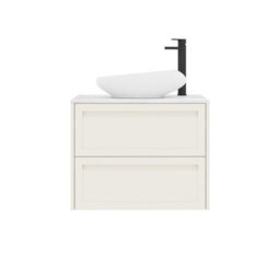 Royal Bathrooms Royal Bathroom Elmore 700mm Classic White Wall Mounted Countertop Bathroom Vanity Unit 2 Drawer With Nova Basin - thumbnail 7