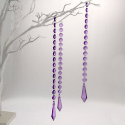 Purple Ensiform Prism Garland Christmas Decoration - thumbnail 3