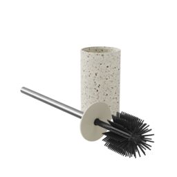 GoodHome Elland Concrete & Stainless Steel Terrazzo Effect Toilet Brush & Holder - thumbnail 2