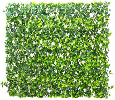Primrose Extendable Artificial Flower Outdoor Screening Trellis (White) 1M X 2M - image 1