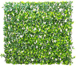 Primrose Extendable Artificial Flower Outdoor Screening Trellis (White) 1M X 2M