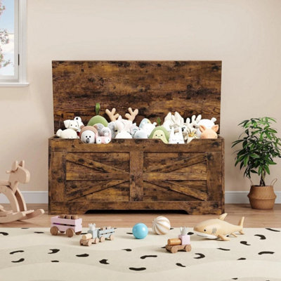 Storage Chest Toy Chest Organizer Box With Lid Safety Hinge Entryway Trunk Bench - image 1