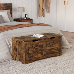 Storage Chest Toy Chest Organizer Box With Lid Safety Hinge Entryway Trunk Bench - thumbnail 3