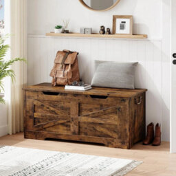 Storage Chest Toy Chest Organizer Box With Lid Safety Hinge Entryway Trunk Bench - thumbnail 6