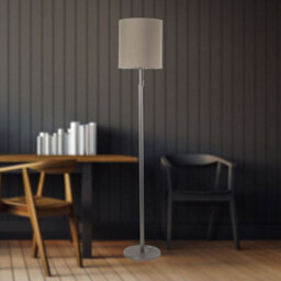 First Choice Lighting Verta Pewter Floor Lamp With Matching Silk Shade - thumbnail 8