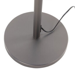 First Choice Lighting Verta Pewter Floor Lamp With Matching Silk Shade - thumbnail 6