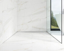 Ilcom Sloped Left Floor Shower Profile Lsl 12mm X 1200mm  Silver Brushed Stainless Steel - thumbnail 3