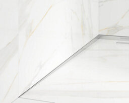 Ilcom Sloped Left Floor Shower Profile Lsl 12mm X 1200mm  Silver Brushed Stainless Steel - thumbnail 1