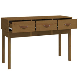 Berkfield Console Table Honey Brown 114X40X75 Cm Solid Wood Pine - thumbnail 4