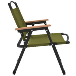 Berkfield Camping Chairs 2 Pcs Green 54X43X59Cm Oxford Fabric - thumbnail 5