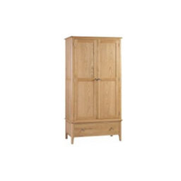 Ashfield Oakwood 2 Door 1 Drawer Wardrobe - thumbnail 3