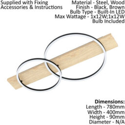 Modern 2 Pack Flush Ceiling Light With Black Brown Shade And White Plastic Led - thumbnail 2