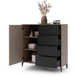 Heze Furniture Rimini 4 Drawer Premium Sideboard With Textured Fronts - thumbnail 3
