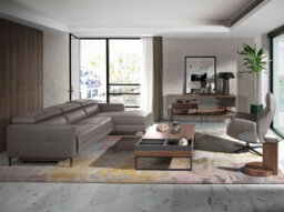 Angel Cerda Dark Grey Leather Relax Chaise Longue Right Sofa For Ultimate Comfort - thumbnail 3