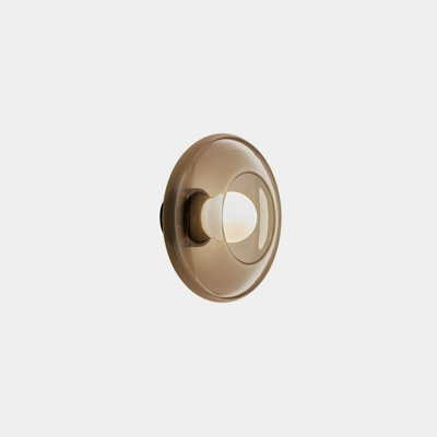 Luminosa Lighting Luminosa Trip Glass Bowl Wall Lamp Amber, Fumé E14 9W - image 1