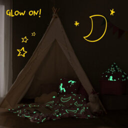 Wicked Gizmos Glow In The Dark Blanket Pink Soft Fleece Throw W/ Luminous Moon & Stars Design Cozy Lightweight & Machine Washable - thumbnail 9