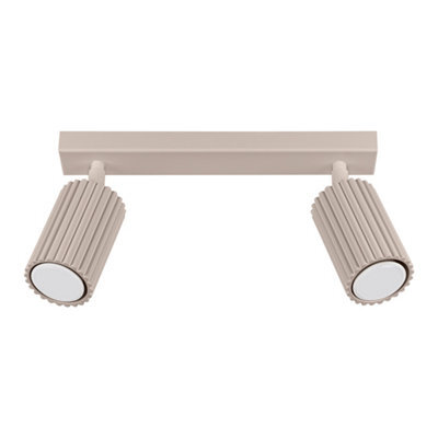 Luminosa Lighting Luminosa Karbon Twin Ceiling Spotlight Taupe 2X Gu10 - image 1