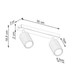 Luminosa Lighting Luminosa Karbon Twin Ceiling Spotlight Taupe 2X Gu10 - thumbnail 9