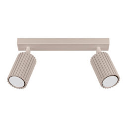 Luminosa Lighting Luminosa Karbon Twin Ceiling Spotlight Taupe 2X Gu10