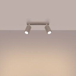 Luminosa Lighting Luminosa Karbon Twin Ceiling Spotlight Taupe 2X Gu10 - thumbnail 3