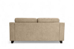 Soft Chenille Fabric Beige 3 Seater Sofa Nathan - High Back Cushions, Sprung Seat - Room Delivery - thumbnail 5