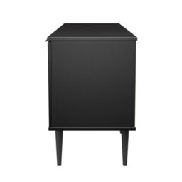 Fuji 2 Door 1 Drawer Wide Tv Unit In Black Matt (Ready Assembled) - thumbnail 3