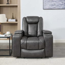More4Homes Ashton 1 Seater Fabric Auto Recliner Chair Grey - thumbnail 8