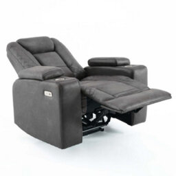 More4Homes Ashton 1 Seater Fabric Auto Recliner Chair Grey - thumbnail 4