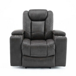 More4Homes Ashton 1 Seater Fabric Auto Recliner Chair Grey - thumbnail 6