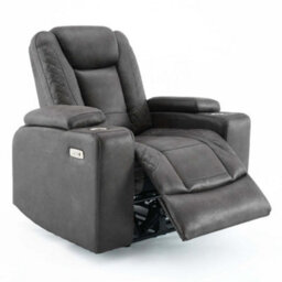 More4Homes Ashton 1 Seater Fabric Auto Recliner Chair Grey - thumbnail 3