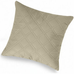 Ameha Beige Embossed Diamond Velvet Cushion Cover, 18X18 Inch, Anti Allergic, Breathable & Ultra Soft