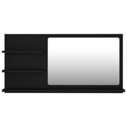 Walplus Bathroom Mirror Black 90X10.5X45 Cm Engineered Wood - thumbnail 5