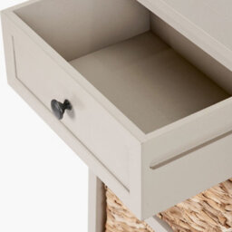 Pacific Lifestyle Devonshire Cream Wood 1 Drawer 4 Basket Tall Unit - thumbnail 6