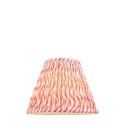 Loops Elegant Handcrafted Coral Pink Tapered Cylinder Lamp Shade - 25Cm Pleated Design For Home Decor - thumbnail 1