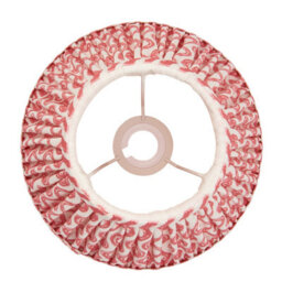 Loops Elegant Handcrafted Coral Pink Tapered Cylinder Lamp Shade - 25Cm Pleated Design For Home Decor - thumbnail 4