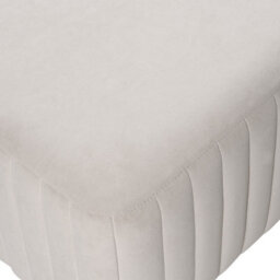 Wyld And Coco Off-White Velvet Rectangular Bench With Gold Metal Legs 91 X 47 Cm, Vertically Tufted - thumbnail 5