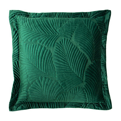 Paoletti Palmeria Quilted Velvet Feather Filled Cushion - image 1