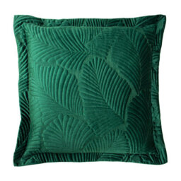 Paoletti Palmeria Quilted Velvet Feather Filled Cushion - thumbnail 1