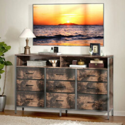 Wooden Chest Of 9 Drawers Bedroom Furniture Storage Bedside Table Country - thumbnail 6
