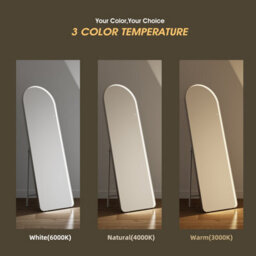 Fascinate Arched Full Length Illuminated Hollywood Mirror 160X50Cm - Freestanding Wall Mountable - thumbnail 5