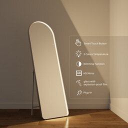 Fascinate Arched Full Length Illuminated Hollywood Mirror 160X50Cm - Freestanding Wall Mountable - thumbnail 4
