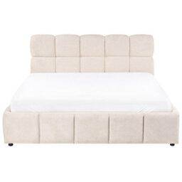Beliani Ottoman Bed Fabric Noyon 160 X 200 Cm (Eu King Size) Light Beige - thumbnail 4