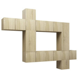 Berkfield 10 Piece Tv Cabinet Set Sonoma Oak Engineered Wood - thumbnail 2