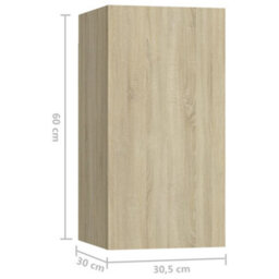 Berkfield 10 Piece Tv Cabinet Set Sonoma Oak Engineered Wood - thumbnail 9