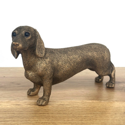 Animal Crackers Dachshund Figurine From The Leonardo Reflections Bronzed Range, Gift Boxed. - image 1