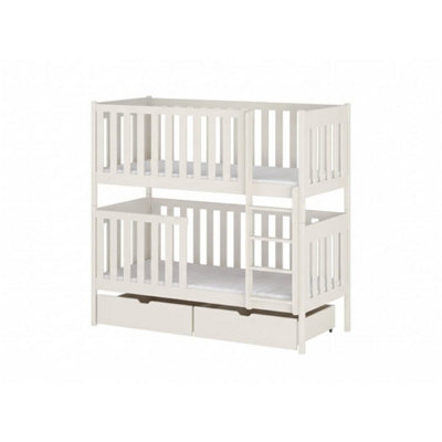 Arte David Cotton Wooden Bunk Bed With Storage & 2 Bonnell Mattresses 90 X 190 Cm - image 1