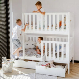 Arte David Cotton Wooden Bunk Bed With Storage & 2 Bonnell Mattresses 90 X 190 Cm - thumbnail 5