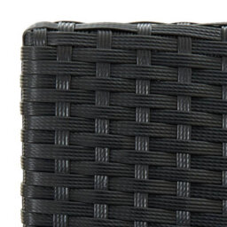Walplus Garden Bar Stools With Cushions 4 Pcs Black Poly Rattan - thumbnail 7