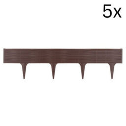 Urbn-Living Brown, Set Of 5 - Plastic Garden Border