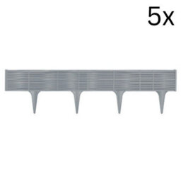 Urbn-Living Brown, Set Of 5 - Plastic Garden Border - thumbnail 3